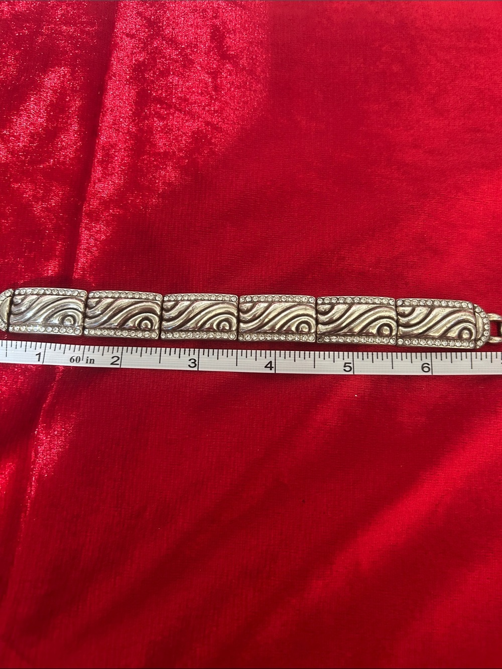 Brighton Silver-Tone Swirl Link Bracelet - Silver